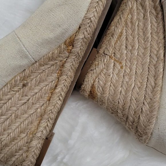 Merona Ivory Metallic Round Toe Slip-on Espadrille Wedge - Picture 9 of 11